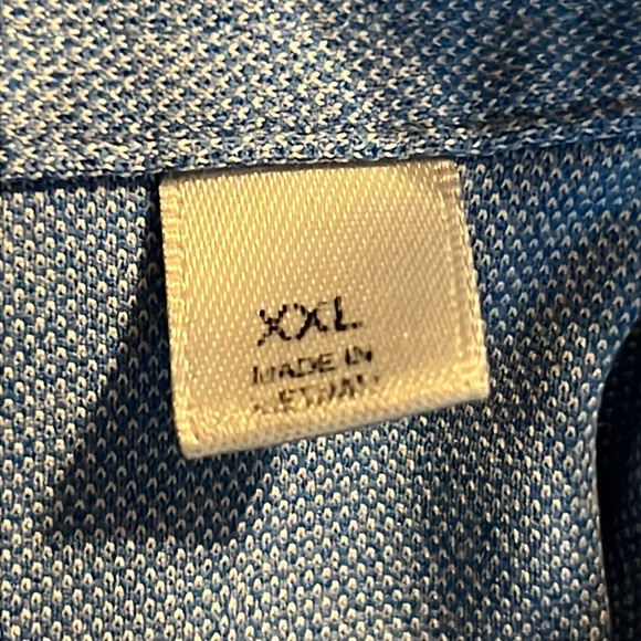 Travis Mathew Men’s Blue Short Sleeve Gold Polo Shirt‎ Size XXL - Picture 5 of 9